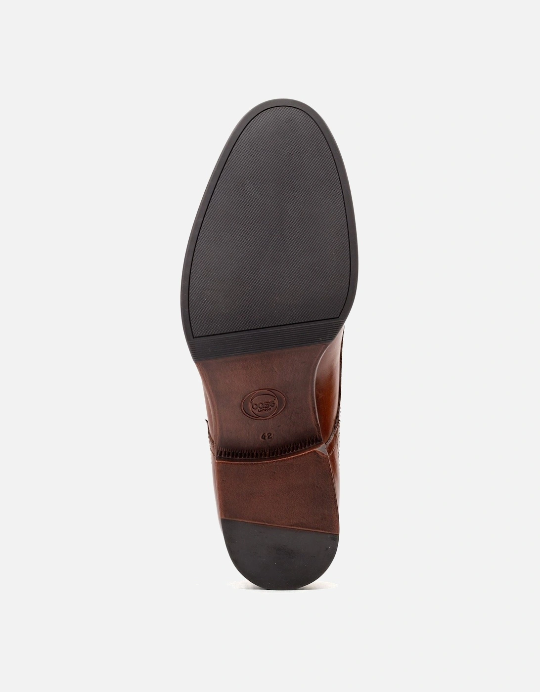 London Edison Leather Men's Burnt Tan Lace-Up Shoes