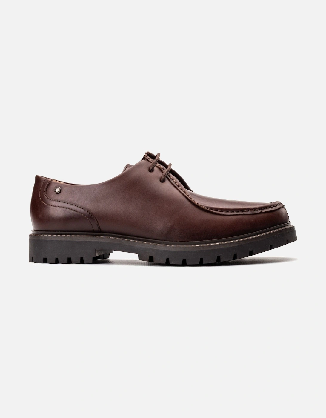 London Carbon Leather Men's Brown Moccasins Shoes