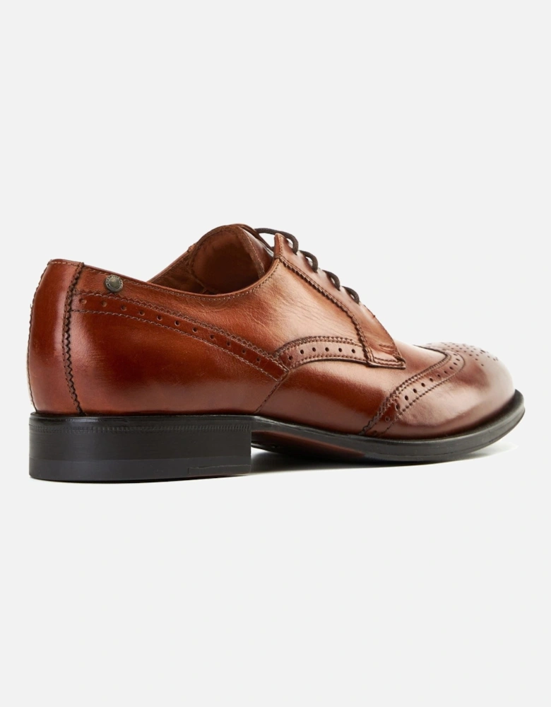 London Bell Leather Men's Burnt Tan Brogues Shoes