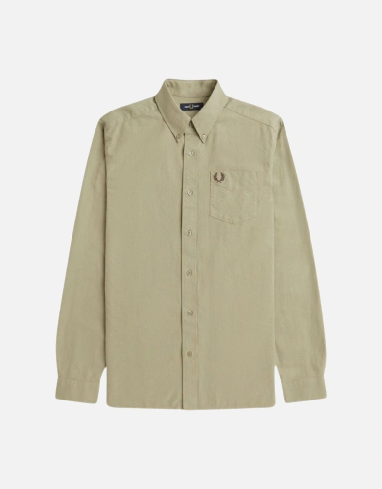 Long Sleeve Warm Grey Oxford Shirt