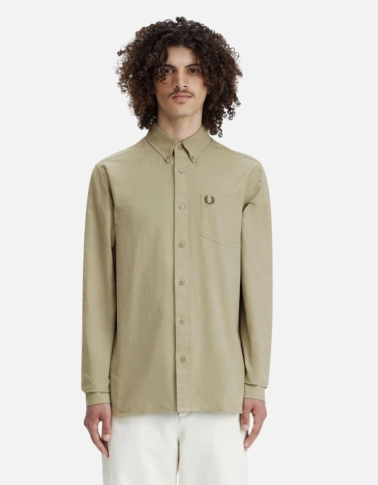 Long Sleeve Warm Grey Oxford Shirt