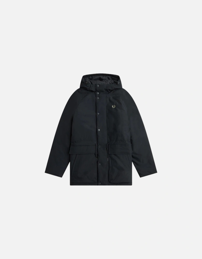 Padded Zip Through Black Jacket