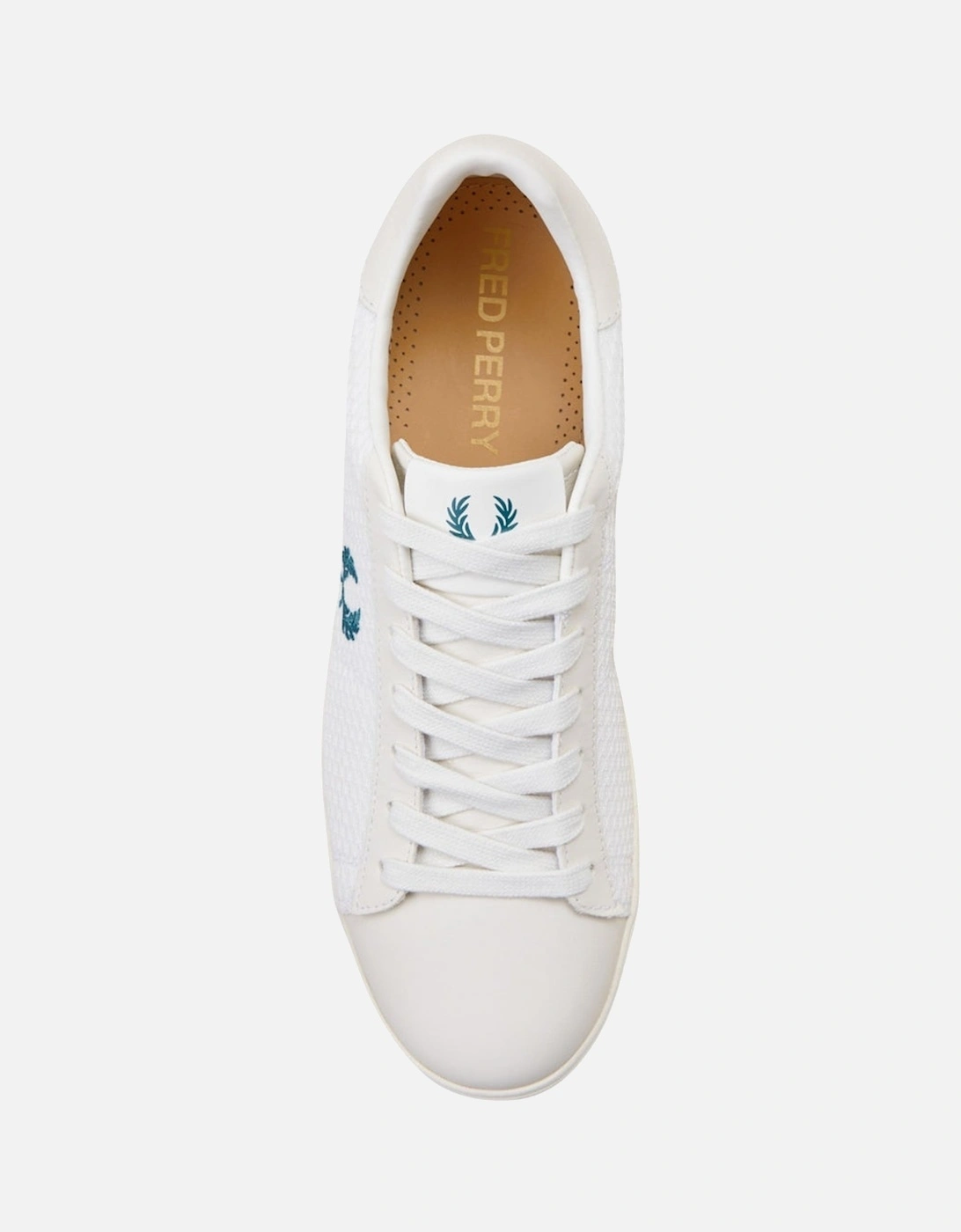 Blue Laurel Wreath Logo White Sneaker