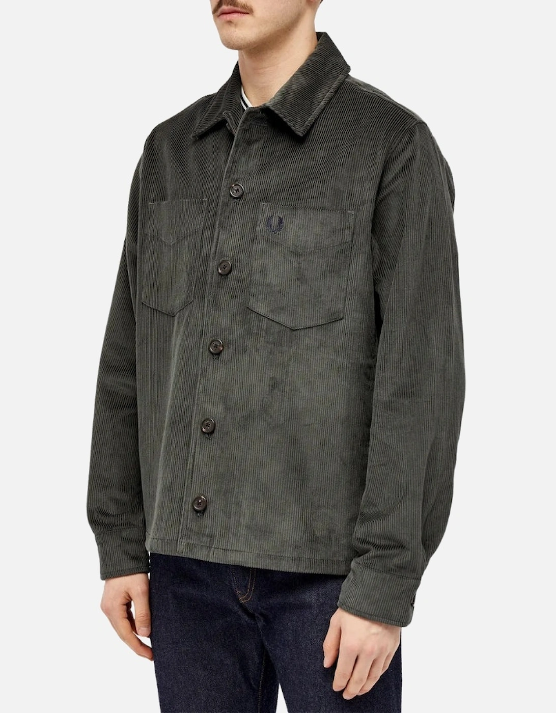 Field Green Cord Over Shirt Jacket