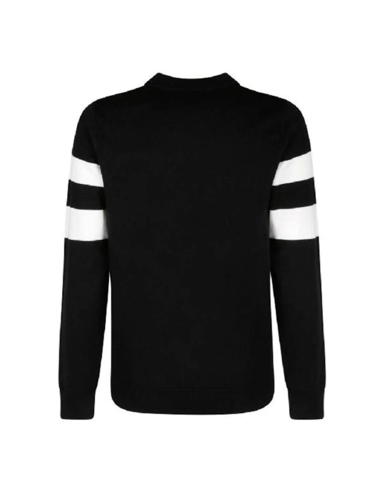 Twin Tipped Sleeves Black Jumper
