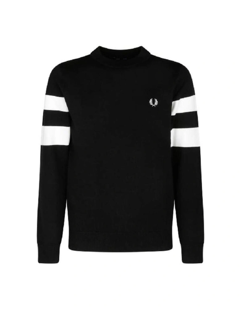 Twin Tipped Sleeves Black Jumper
