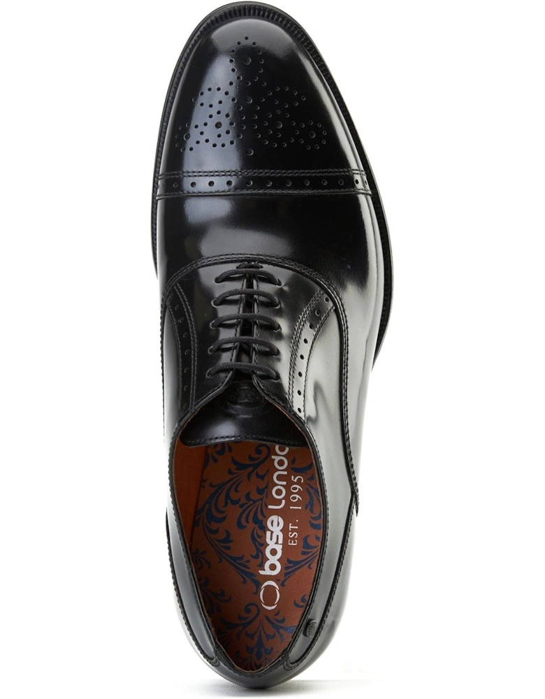 London Franklin Leather Men's Black Oxford Shoes
