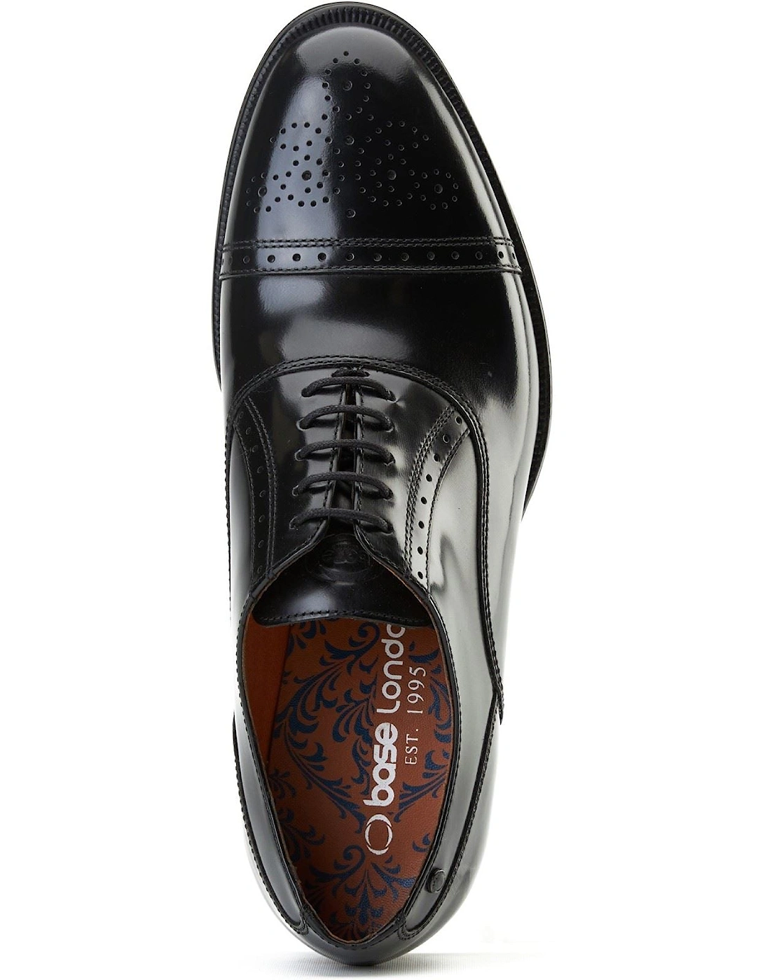 London Franklin Leather Men's Black Oxford Shoes