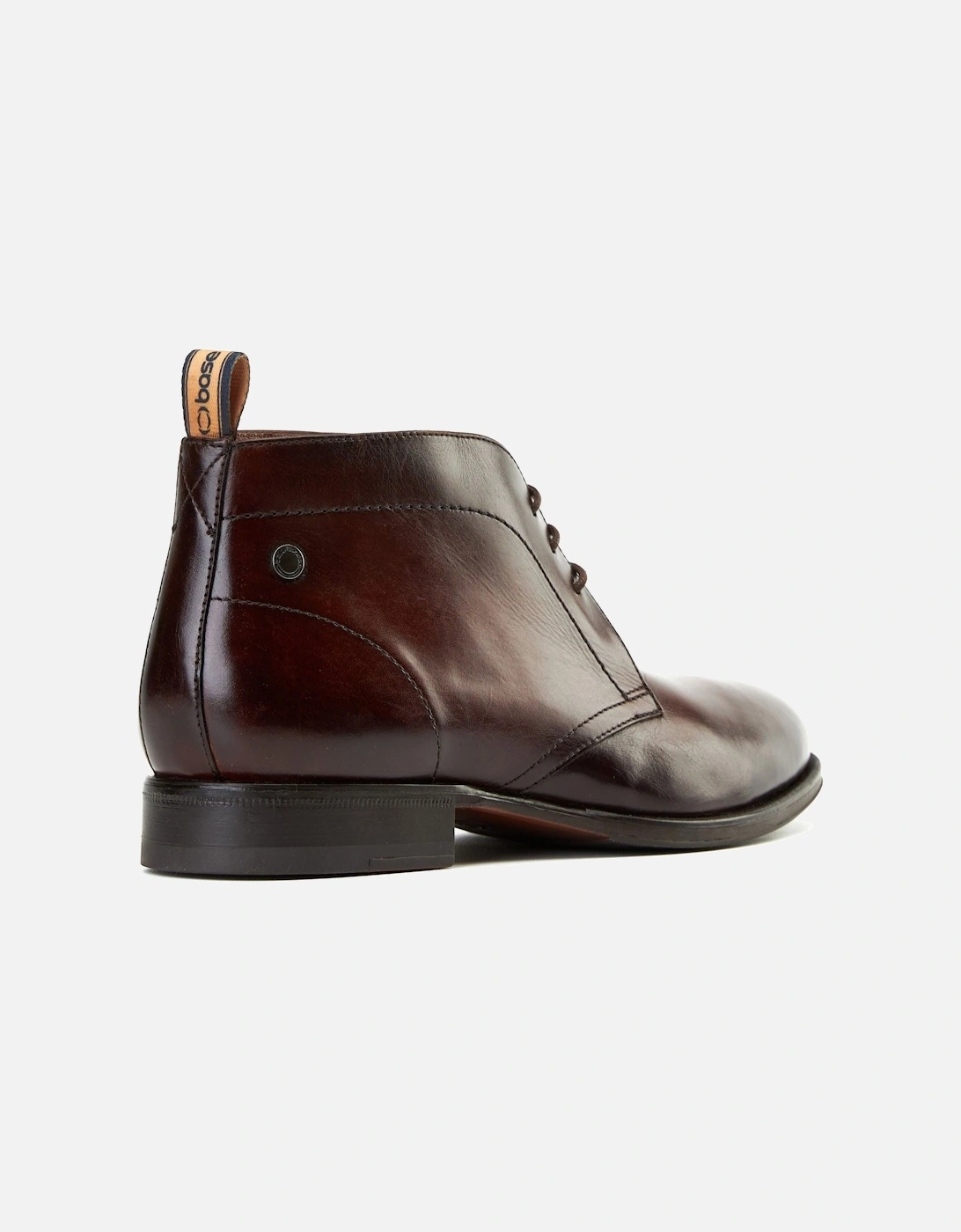 London Wallis Leather Men's Burnt Brown Ankle Boots