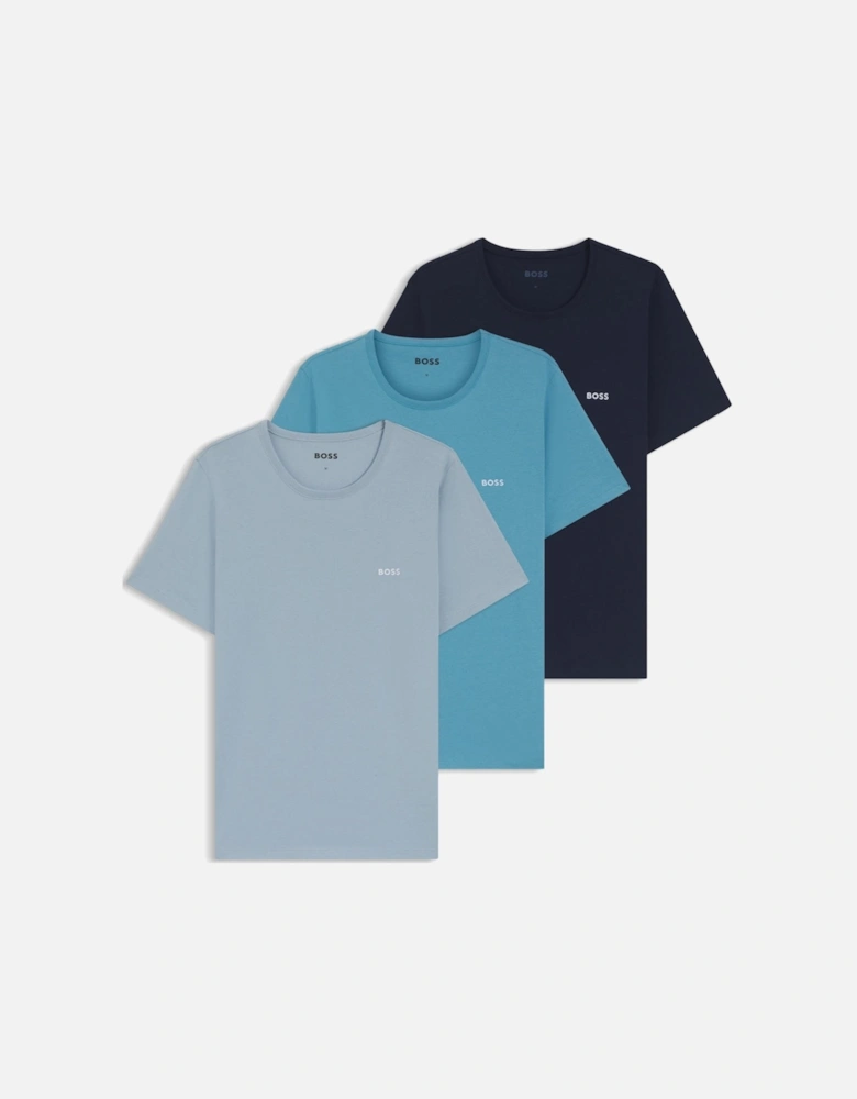 Boss 3-Pack Classic RN T-Shirts, Blue Mix