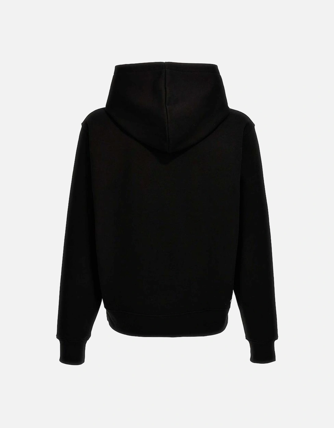 Staggered Chrome Logo Hoodie in Black