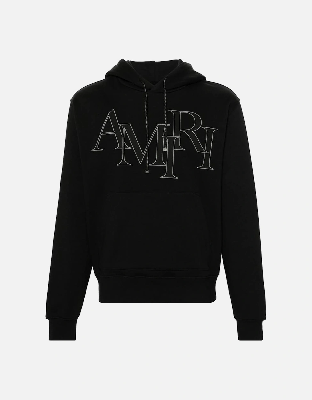 Staggered Logo Hoodie in Black, 6 of 5