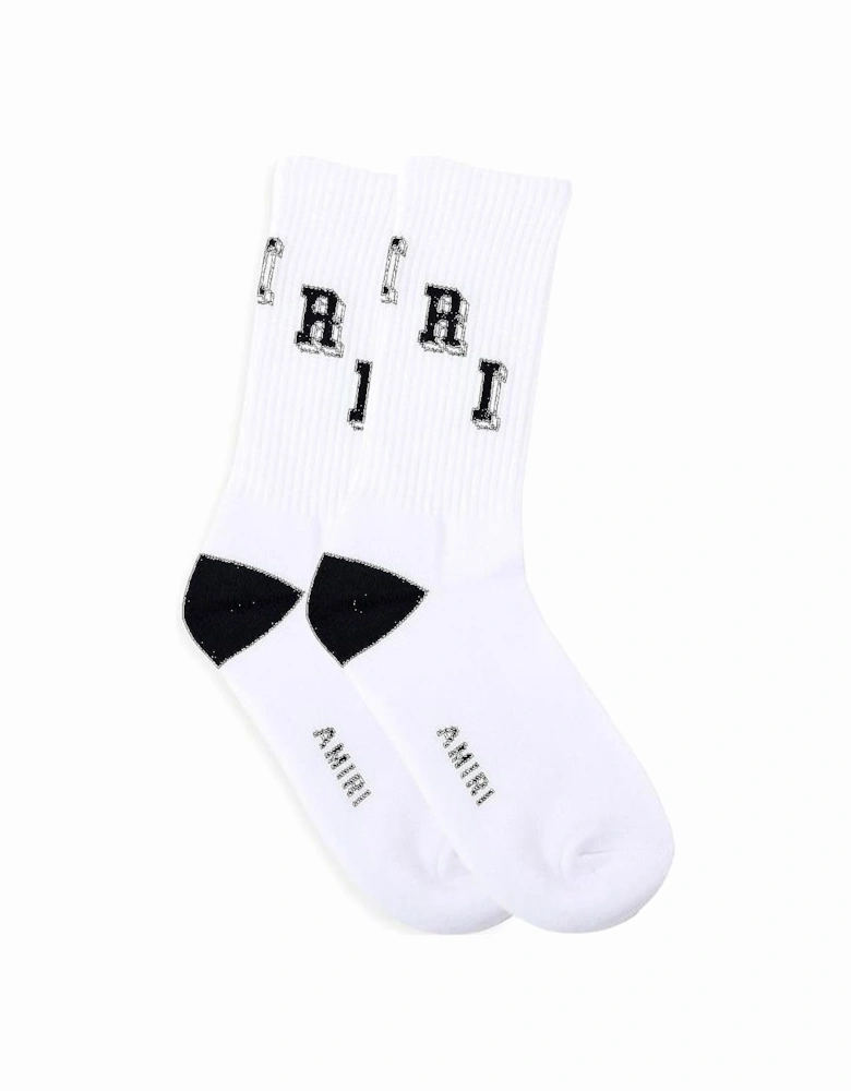 Collegiate Socks in White