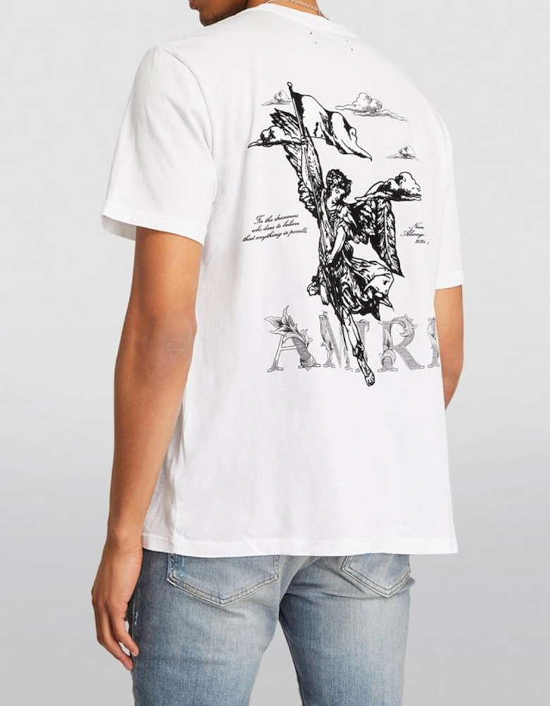 Angel Print T-Shirt in White