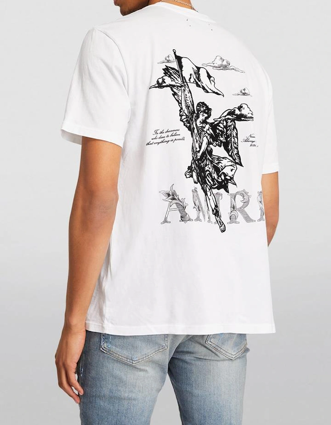 Angel Print T-Shirt in White