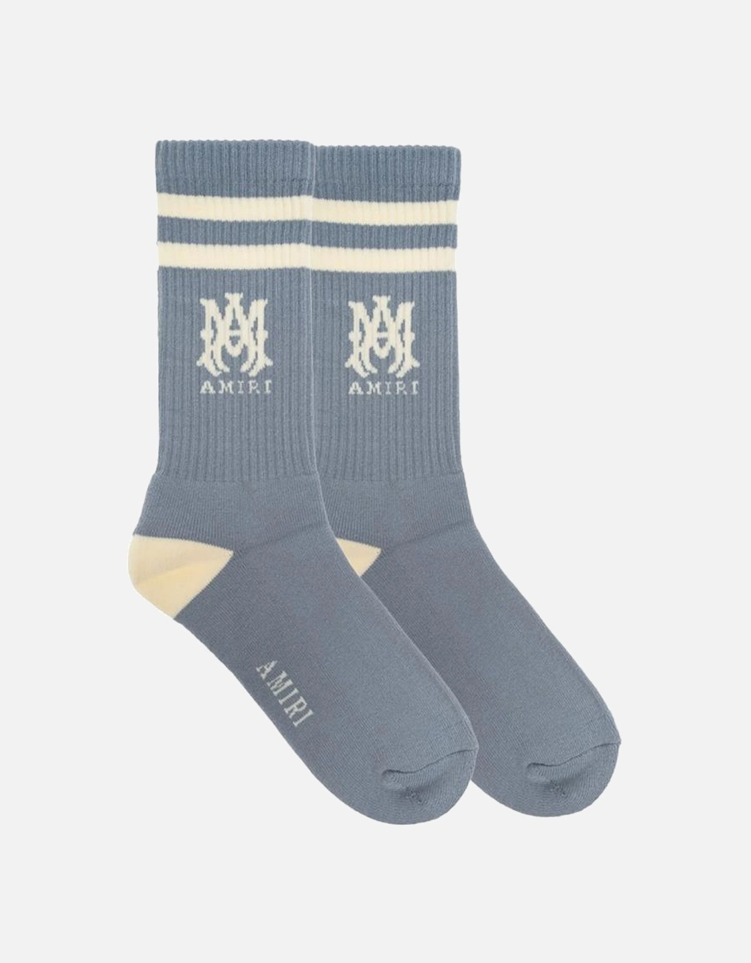 MA Stripe Socks in Dusty Blue, 5 of 4