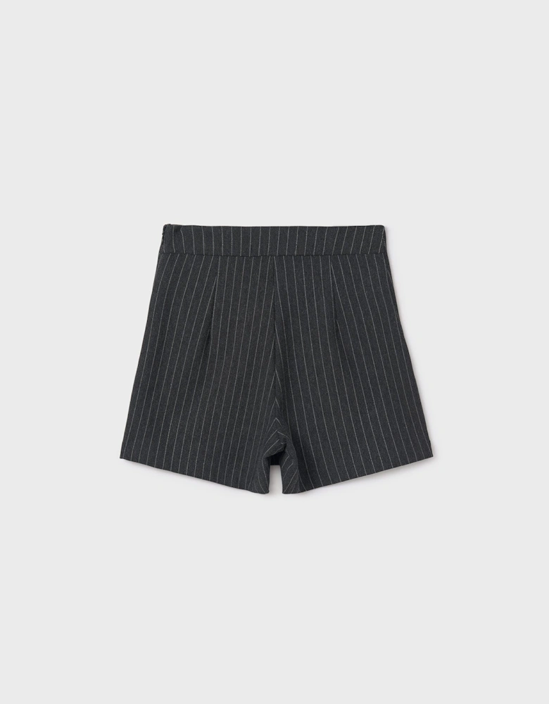 GIRL CHARCOAL GREY PINSTRIPE SKORT 7907