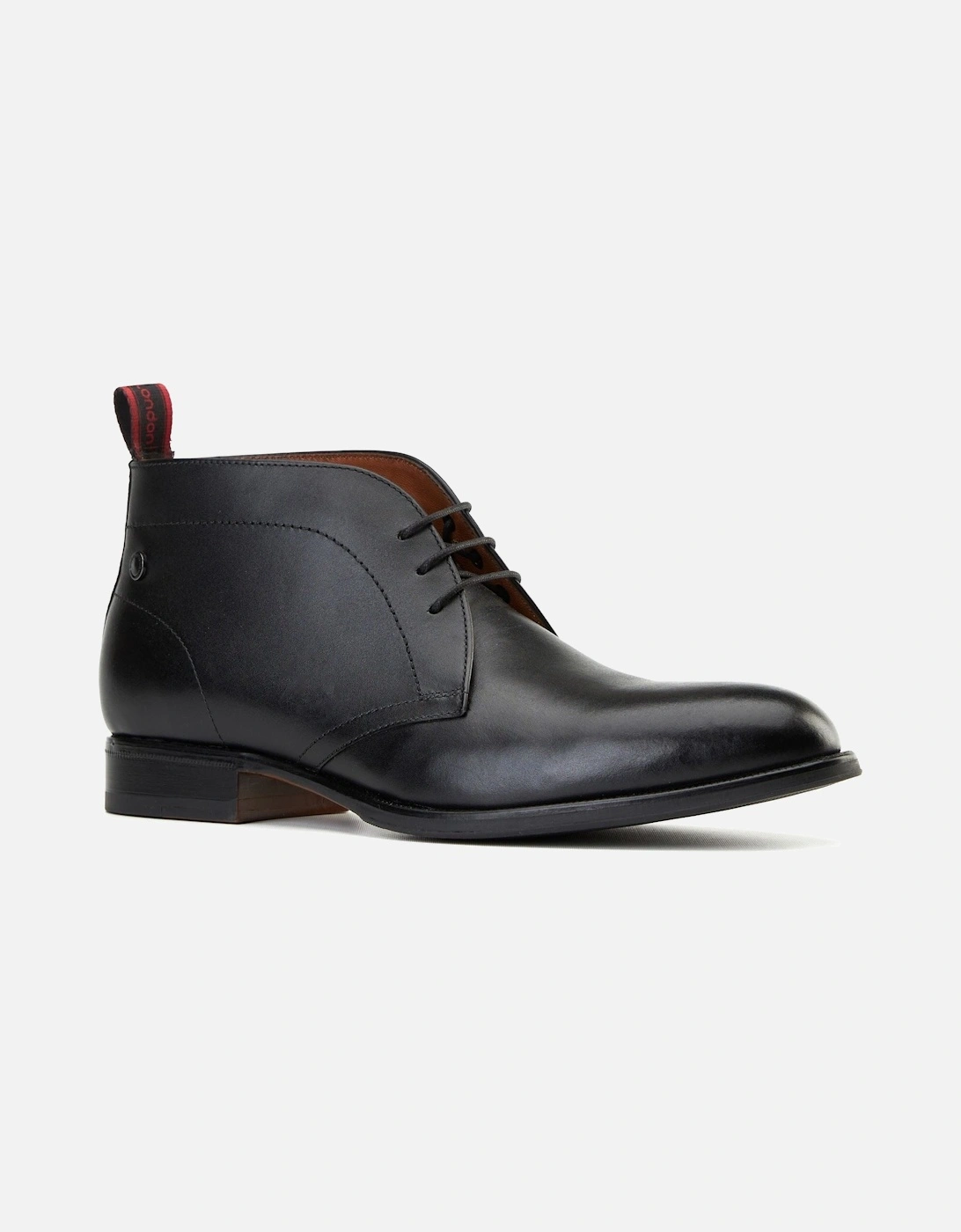 London Wallis Leather Men's Black Ankle Boots, 7 of 6