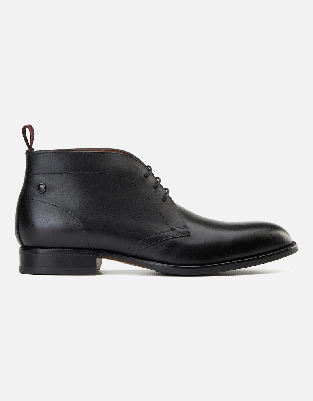 London Wallis Leather Men's Black Ankle Boots