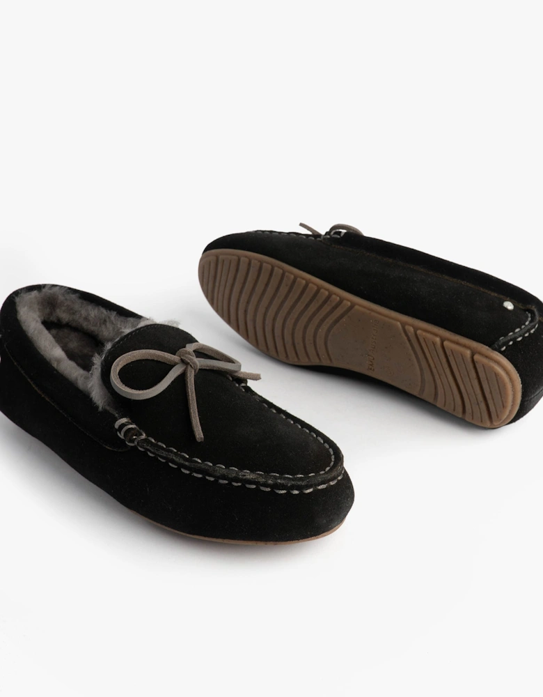 Australia SANDRINE Womens Moccasin Slippers Black