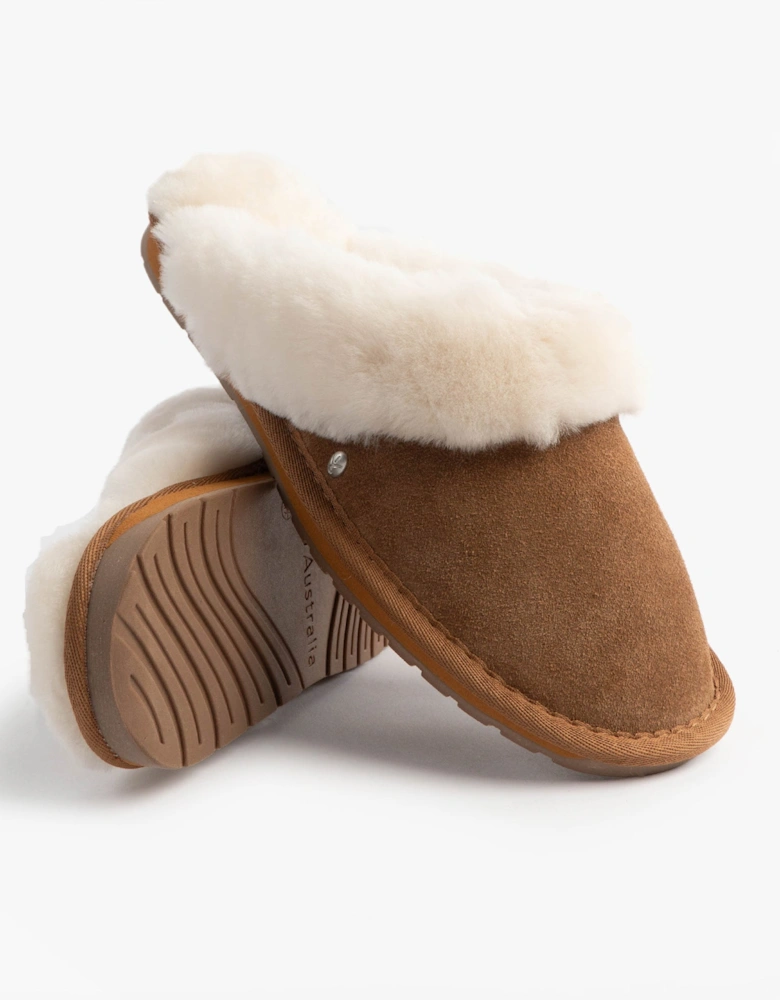 Australia JOLIE Womens Mule Sheepskin Slippers Chestnut