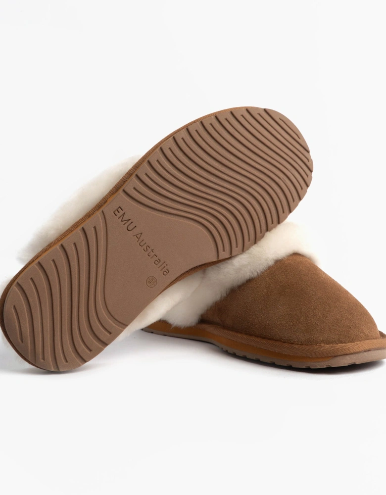Australia JOLIE Womens Mule Sheepskin Slippers Chestnut