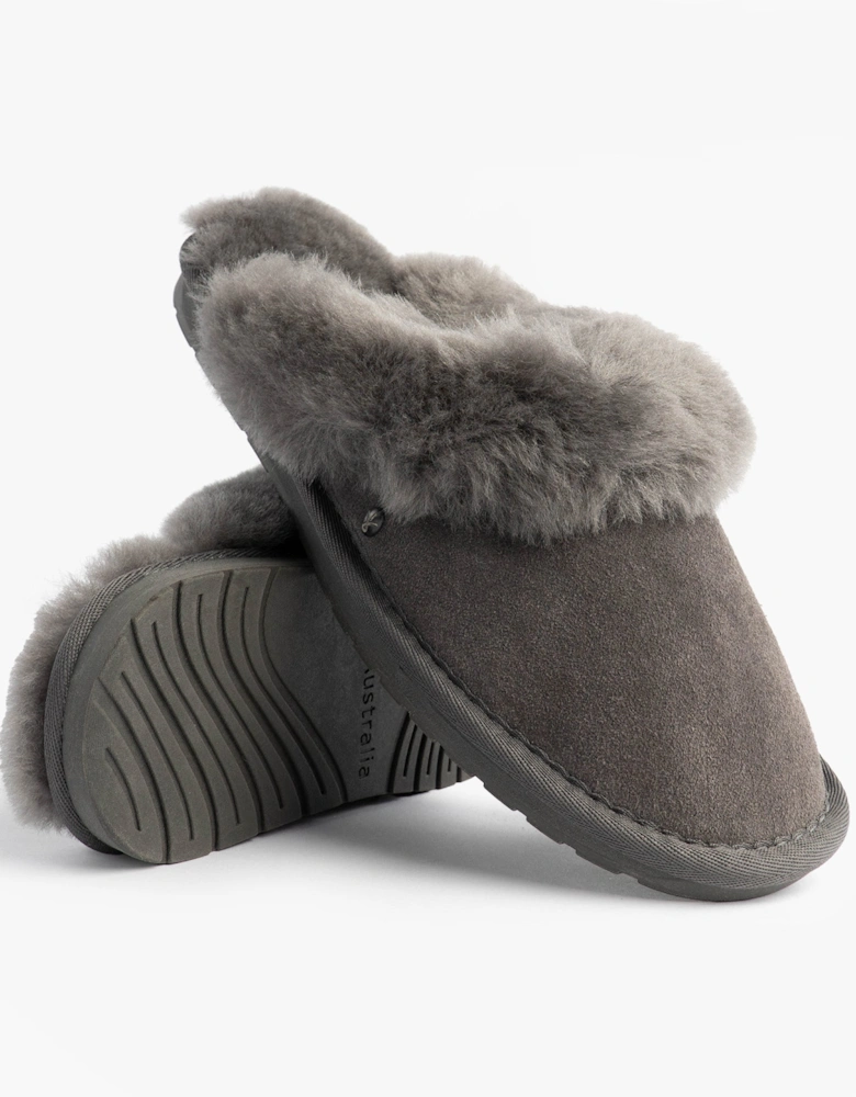 Australia JOLIE Womens Mule Sheepskin Slippers Charcoal