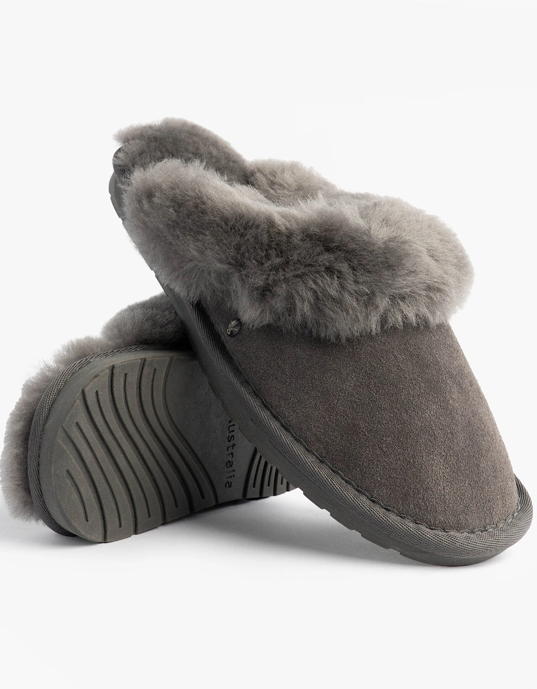 Australia JOLIE Womens Mule Sheepskin Slippers Charcoal