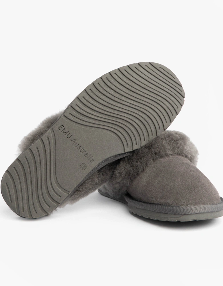 Australia JOLIE Womens Mule Sheepskin Slippers Charcoal
