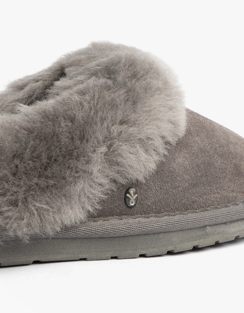 Australia JOLIE Womens Mule Sheepskin Slippers Charcoal