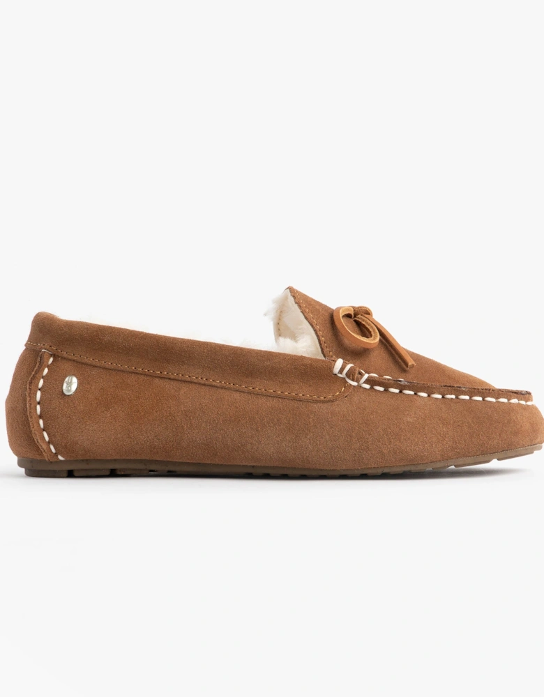 Australia SANDRINE Womens Moccasin Slippers Chestnut