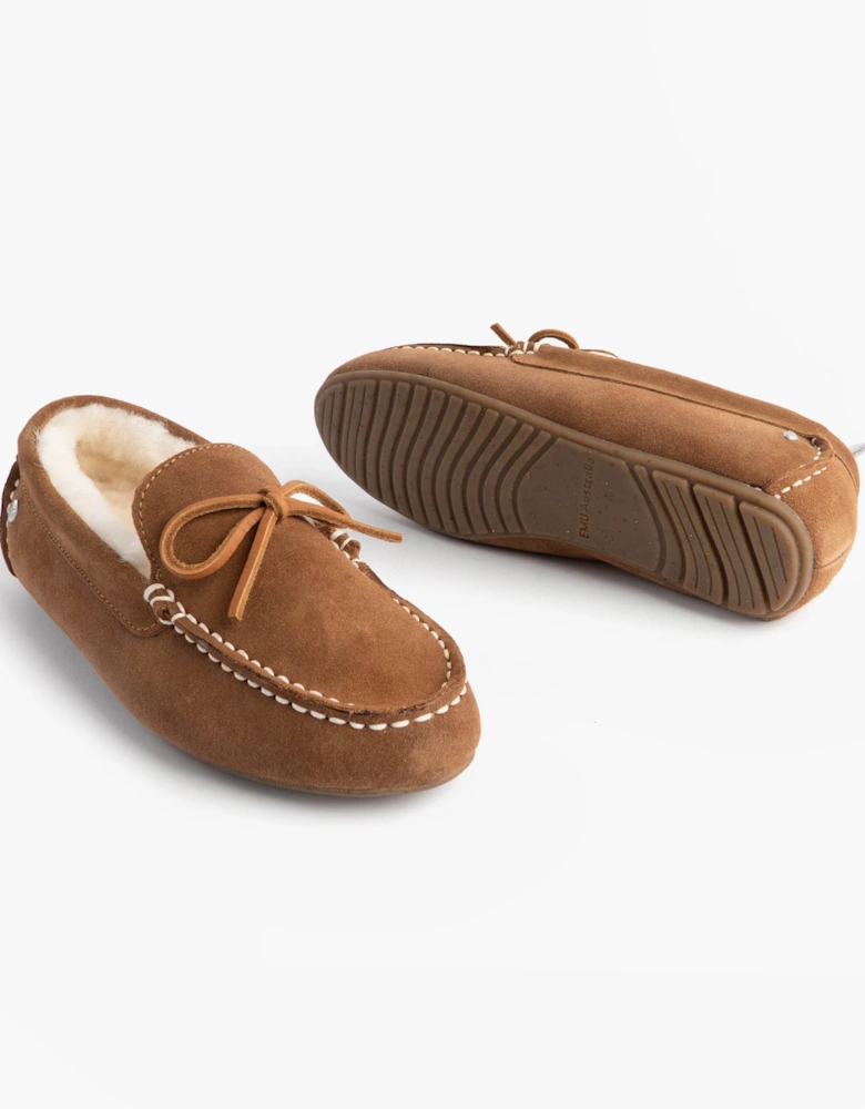 Australia SANDRINE Womens Moccasin Slippers Chestnut