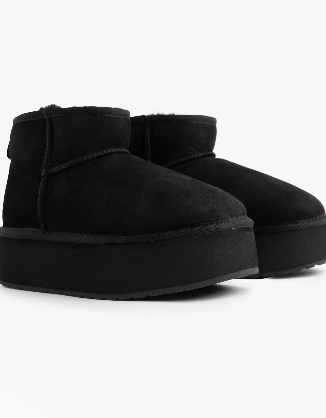Australia STINGER MICRO FLATFORM Womens Sheepskin Boot Black