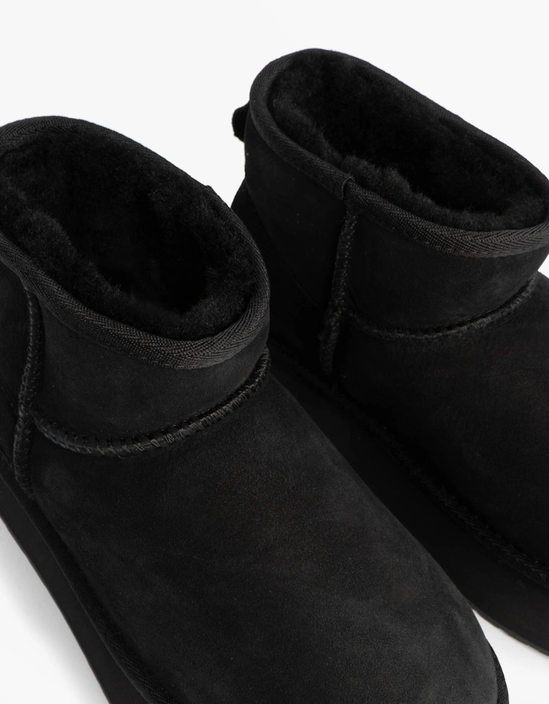 Australia STINGER MICRO FLATFORM Womens Sheepskin Boot Black