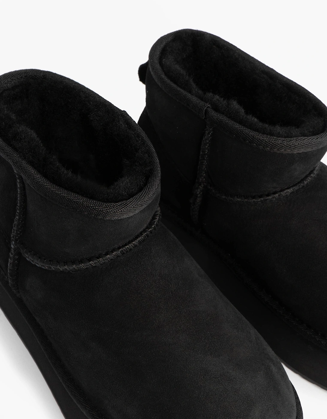 Australia STINGER MICRO FLATFORM Womens Sheepskin Boot Black