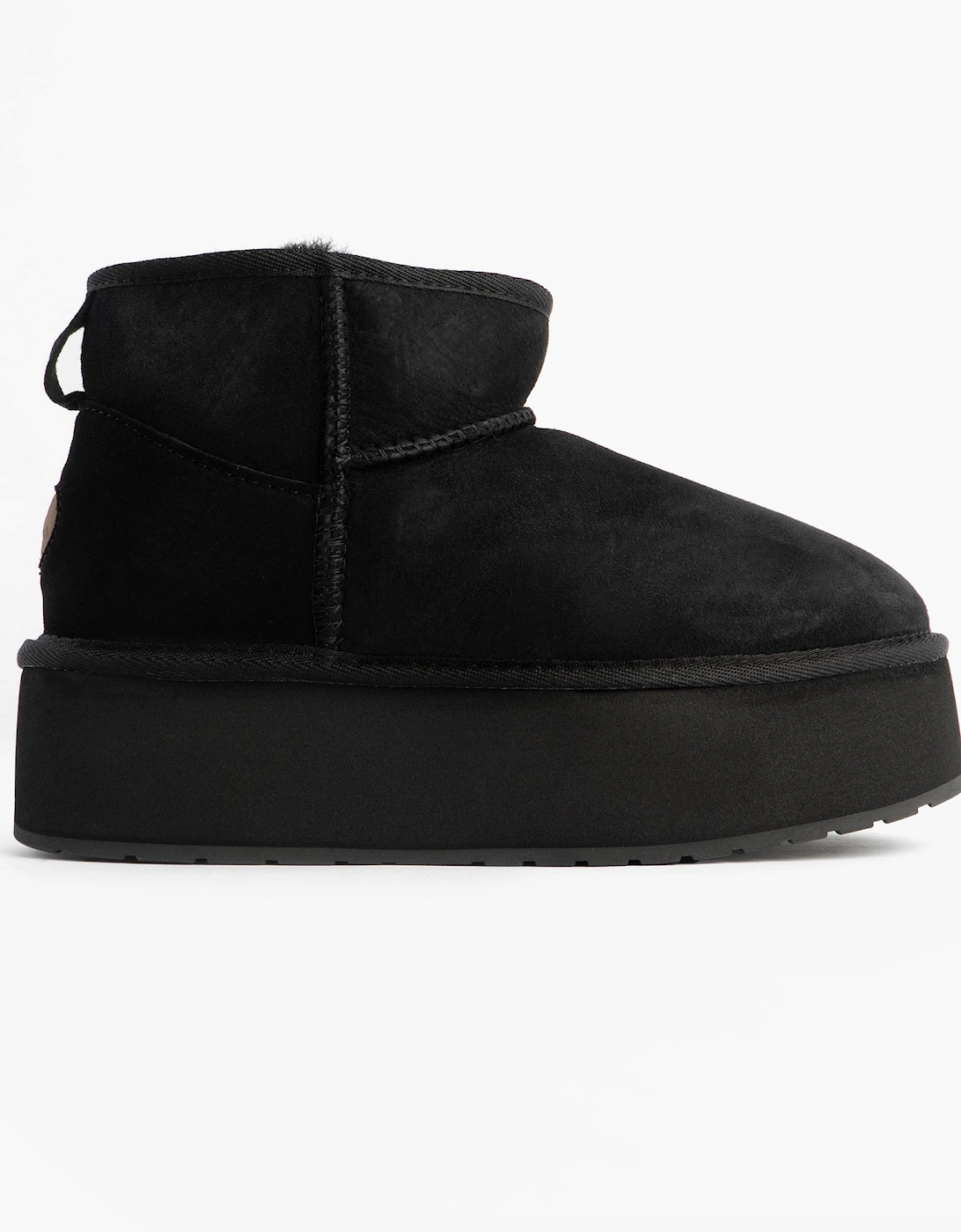 Australia STINGER MICRO FLATFORM Womens Sheepskin Boot Black, 7 of 6