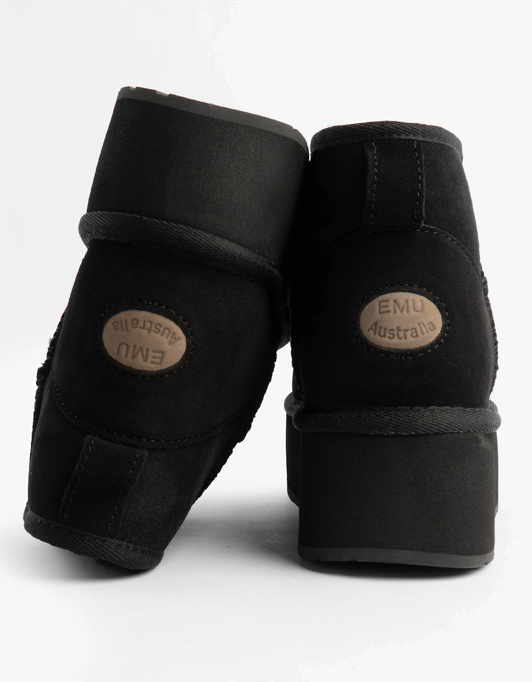 Australia STINGER MICRO FLATFORM Womens Sheepskin Boot Black