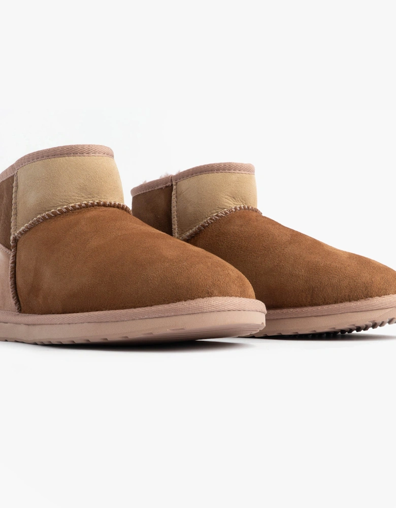 Australia STINGER MICRO PATCHWORK Womens Sheepskin Boot Chestnut
