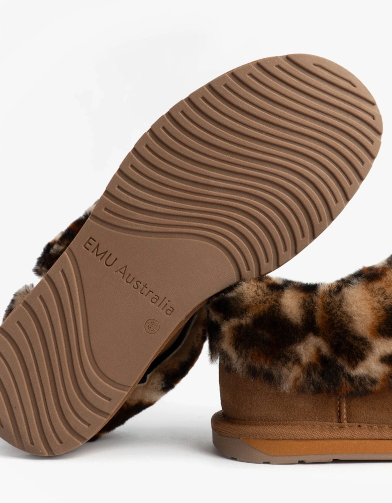 Australia BAIA BOW Womens Sheepskin Slipper Boots Chestnut