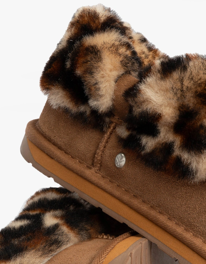 Australia BAIA BOW Womens Sheepskin Slipper Boots Chestnut