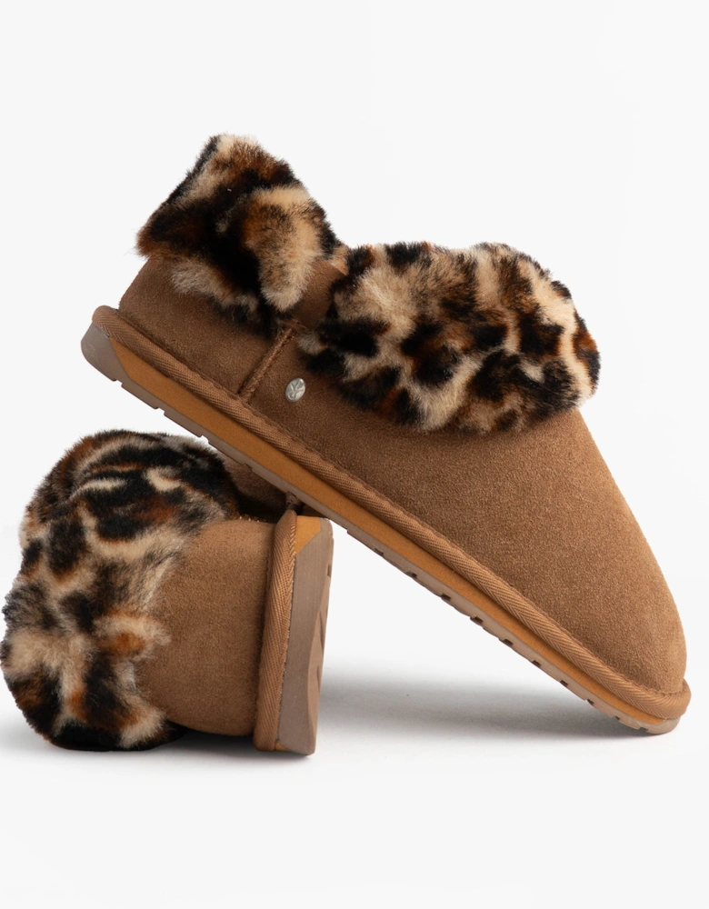 Australia BAIA BOW Womens Sheepskin Slipper Boots Chestnut