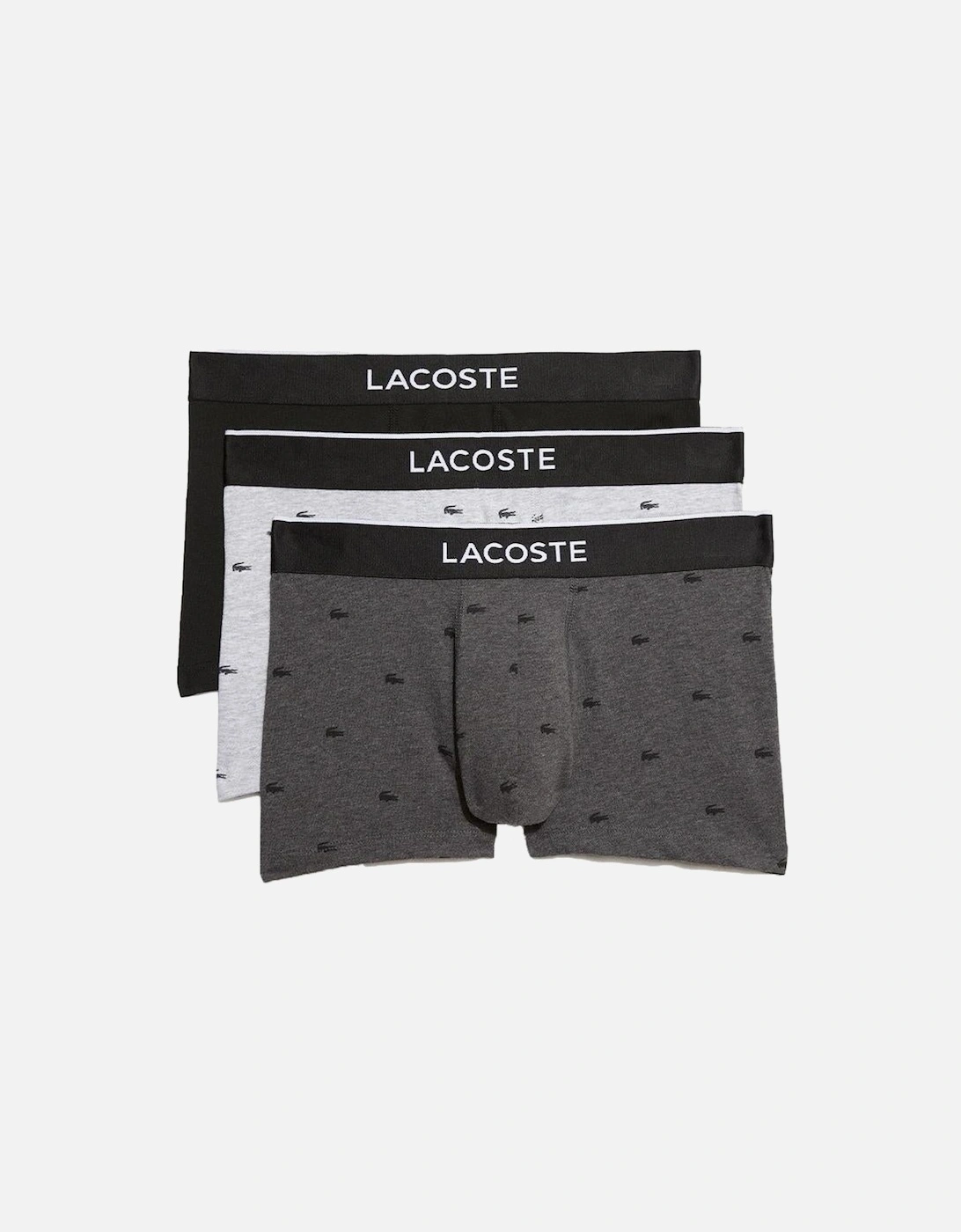 3-Pack Casual Signature Boxer Trunks, Black/Grey, 6 of 5