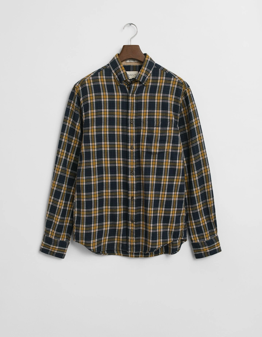 Mens Long Sleeve Windblown Flannel Small Check Shirt - 433 Evening Blue, 2 of 1