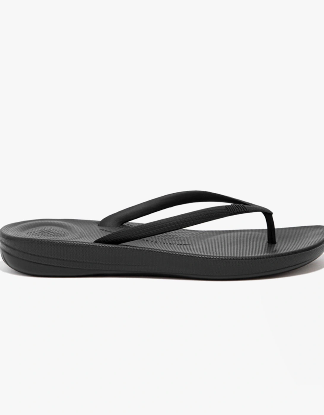 IQUSHION Womens Flip Flop All Black, 5 of 4