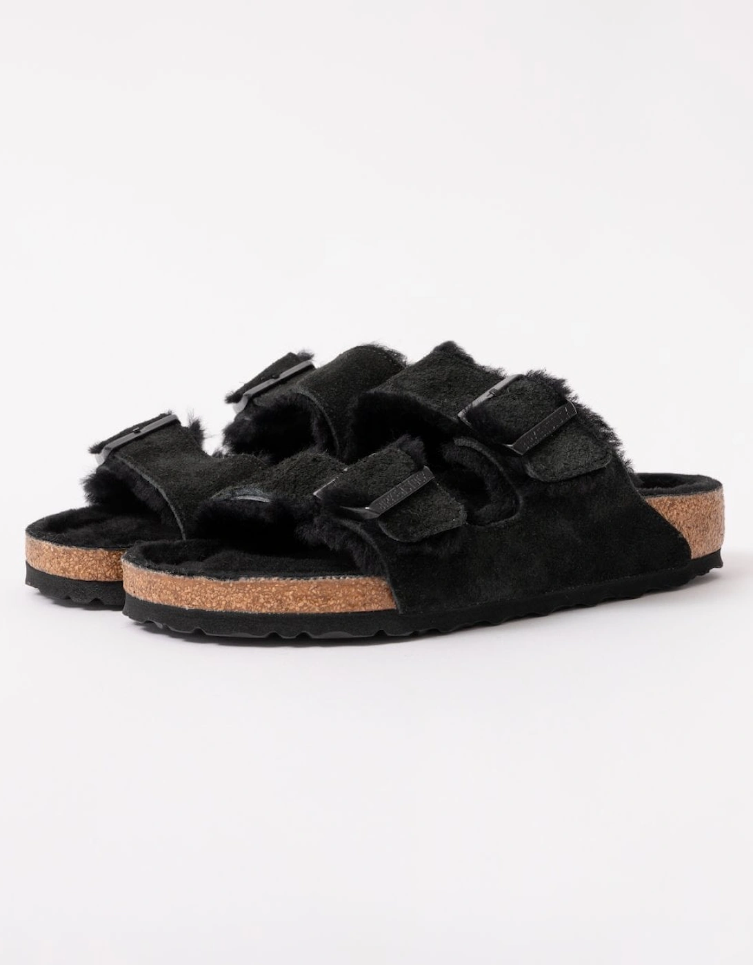 VL Shearling Womens Sandals - Black, 7 of 6