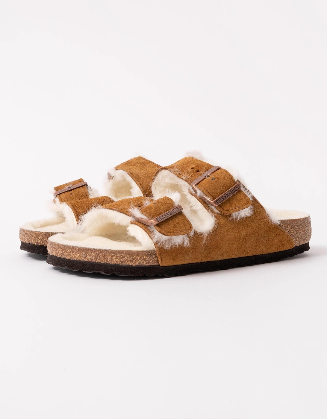 VL Shearling Womens Sandals - Mink, 7 of 6