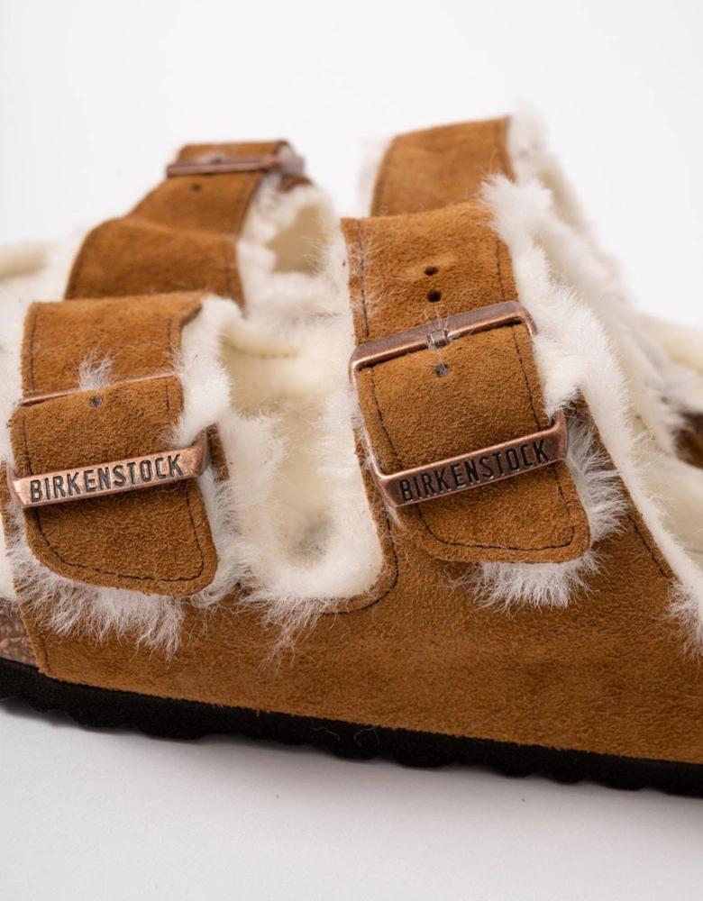 VL Shearling Womens Sandals - Mink