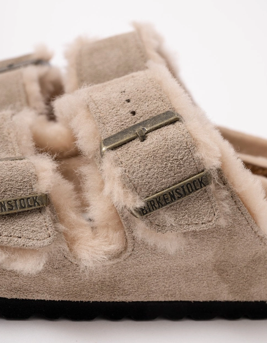 VL Shearling Womens Sandals - Taupe