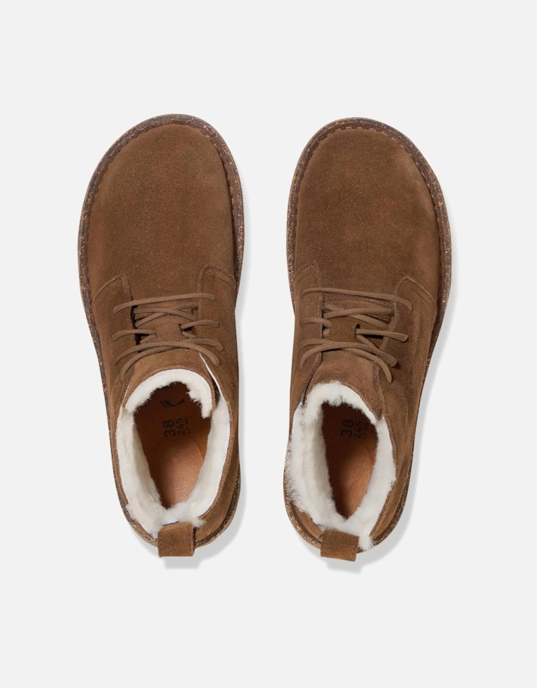 Uppsala Mid Shearling Suede Womens Boots - Dark Tea