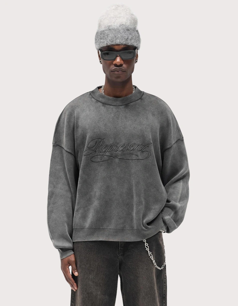 Oversized Fit Stamped Sweatshirt